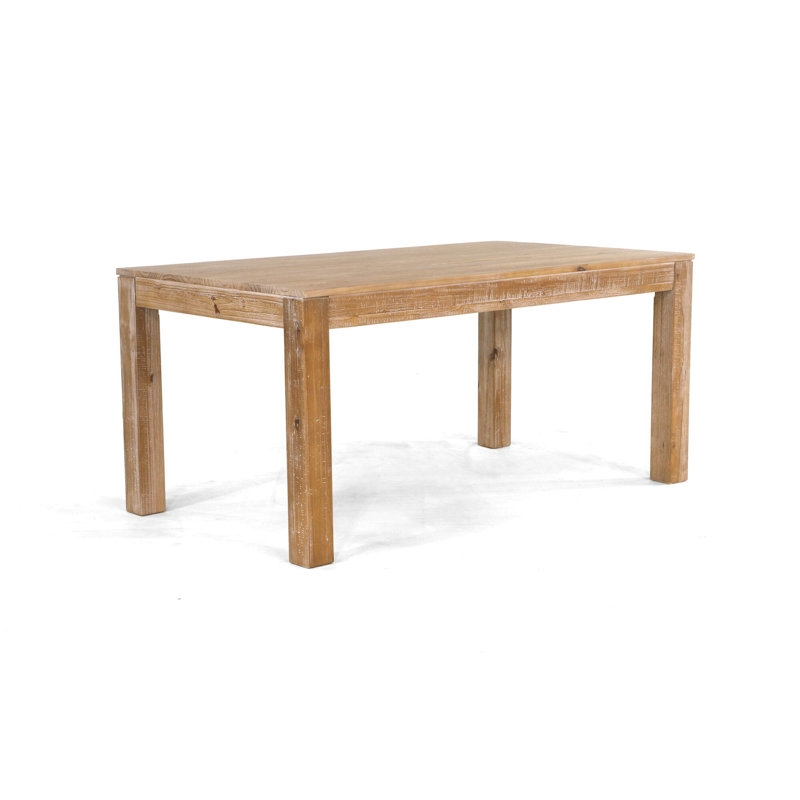 Montauk 63'' Pine Solid Wood Dining Table, Driftwood - Image 0