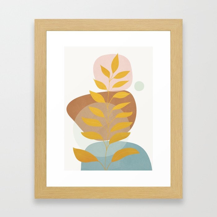 Soft Abstract Shapes 05 Framed Art Print by Flow Line - Image 0