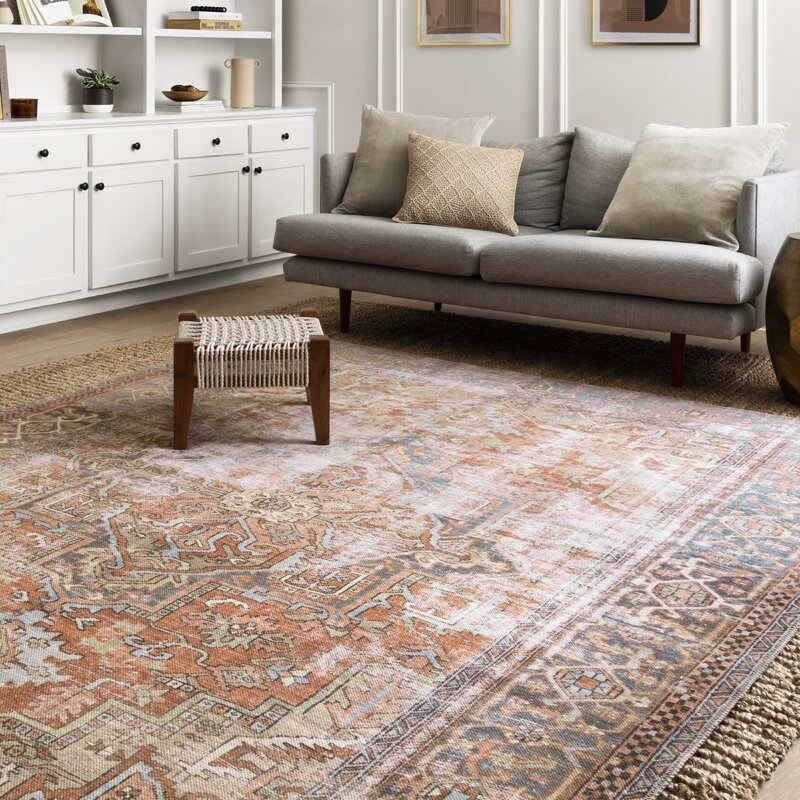 Skye Oriental Terracotta/Beige Area Rug - Image 2