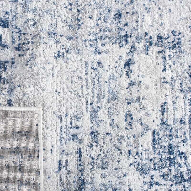 Justine Abstract Ivory/Navy Indoor Area Rug - Image 4