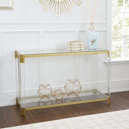 Hythe Clear Glass Console Table - Image 0