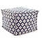 SAMODE NAVY/IVORY INDOOR/OUTDOOR POUF - Image 0