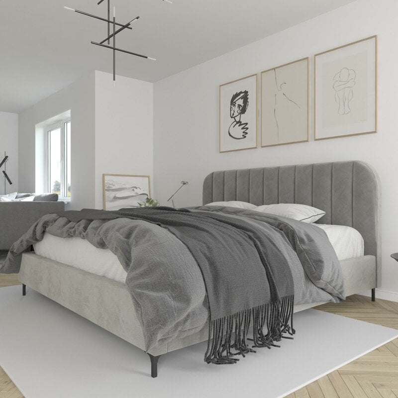 Arley Upholstered Low Profile Platform Bed - Image 1