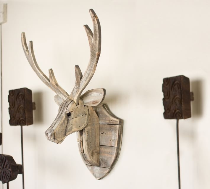 Recycled Deer Head Wall Art - Image 1