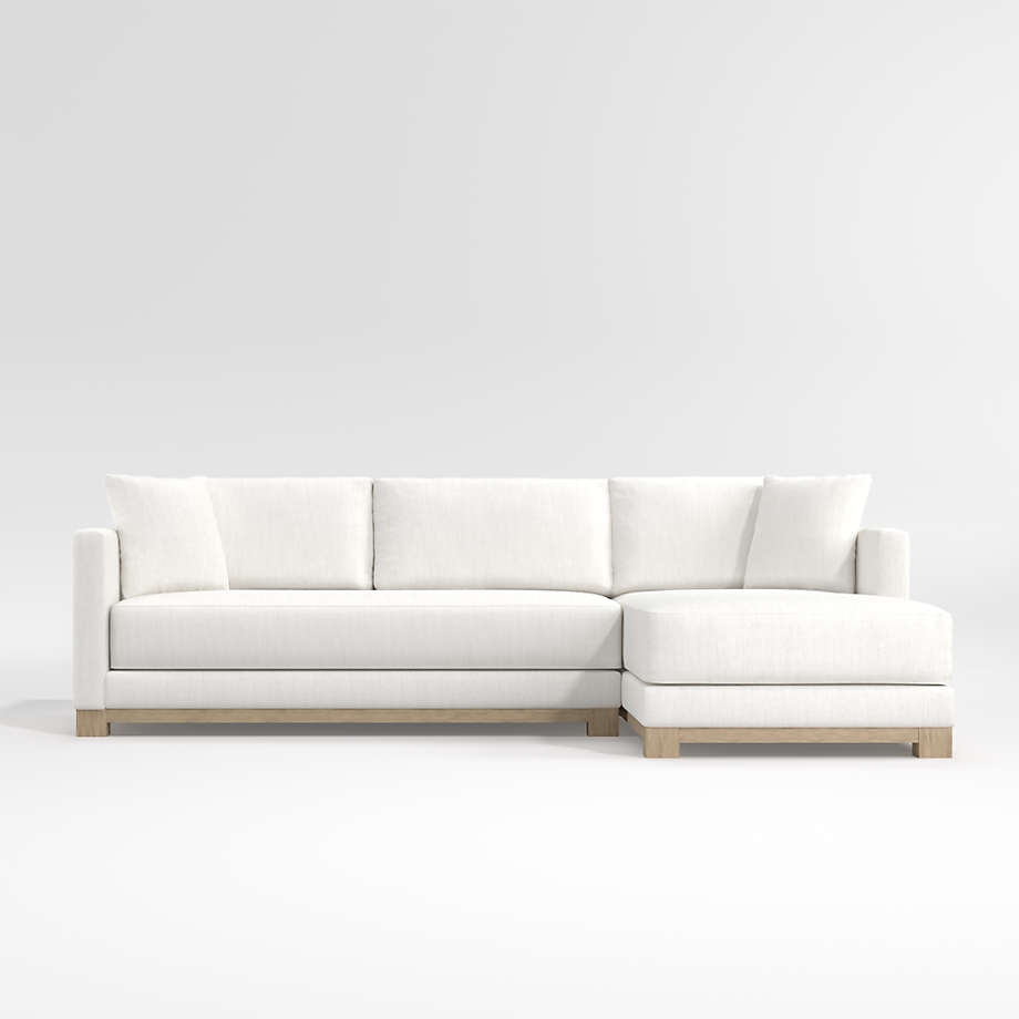 Gather Wood Base Bench 2-Piece Sectional Sofa - Image 1