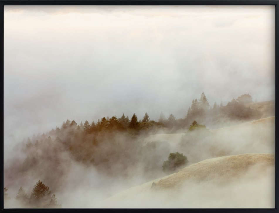 Summer Fog, 40x30 matte brass frame - Image 1
