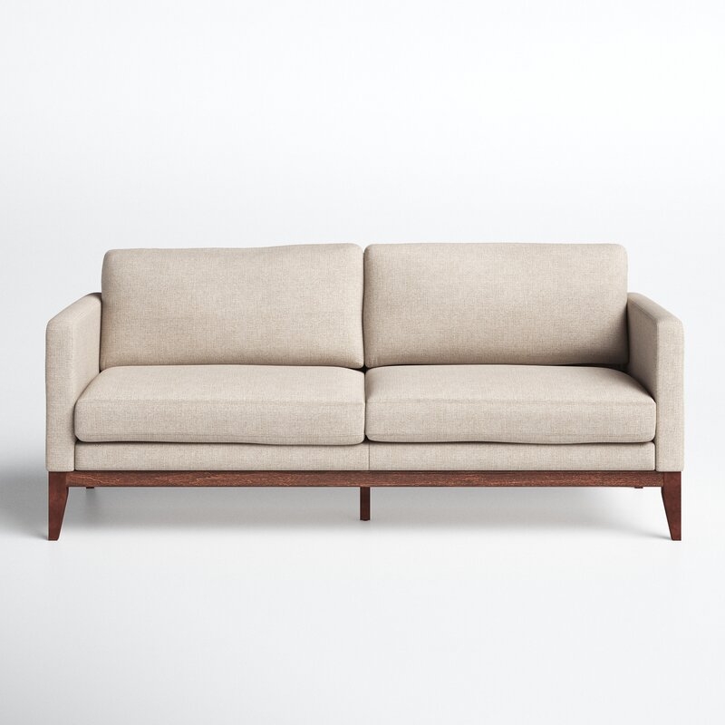 Rowland 76.75" Linen Square Arm Sofa - Image 0