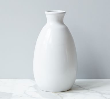Artisanal Ceramic Vase, Medium - Light Gray - Image 3