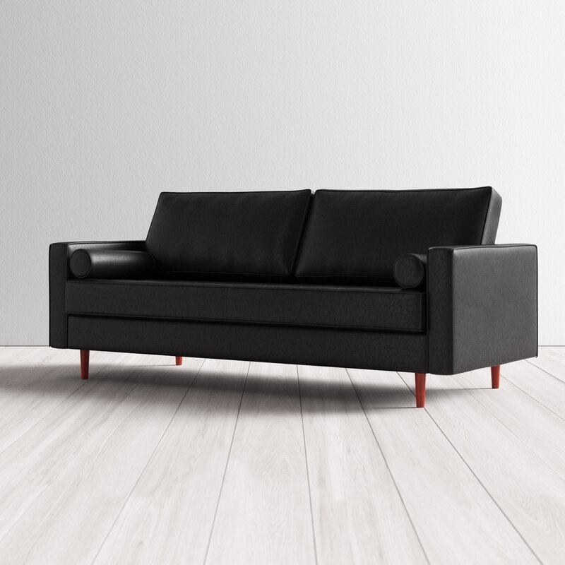 Geo 84" Genuine Leather Square Arm Sofa - Image 10
