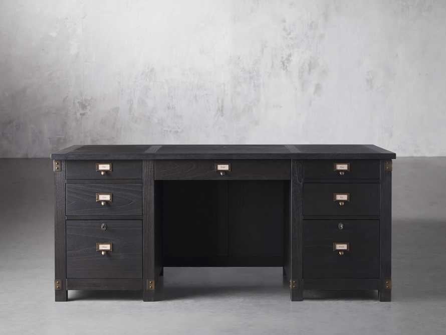 Telegraph 78" Executive Desk in Spencer Brown Wood - Image 0