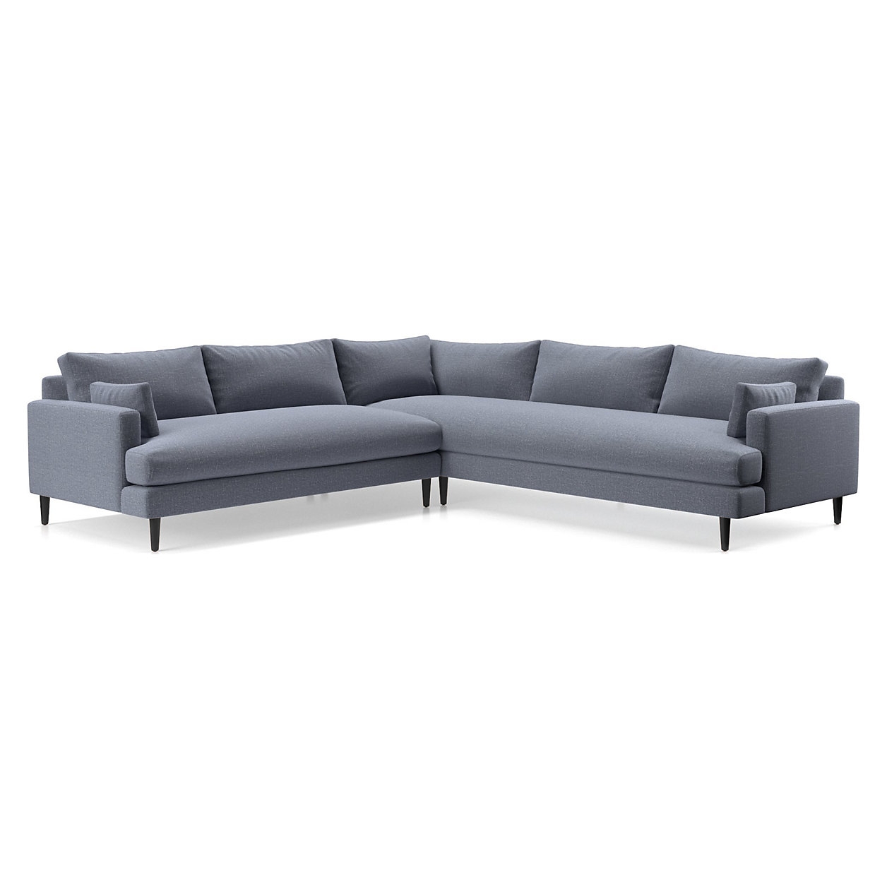 Monahan 2-Piece Right Arm Corner Sofa Sectional, Midnight - Image 0