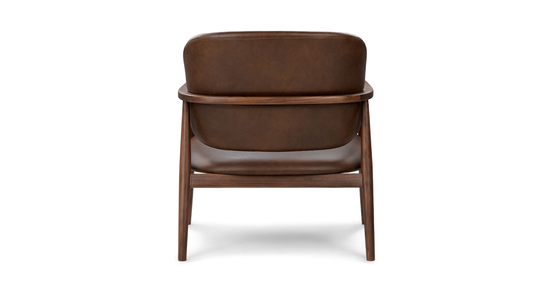 Levo brown leather lounge chair - Image 3