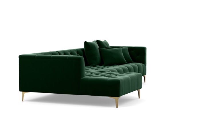 MS. CHESTERFIELD Sectional Sofa with Left Chaise - 114" Brass Plated Sloan L Leg - Image 1