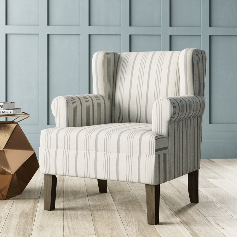 London Wingback Chair- Blue - Image 0