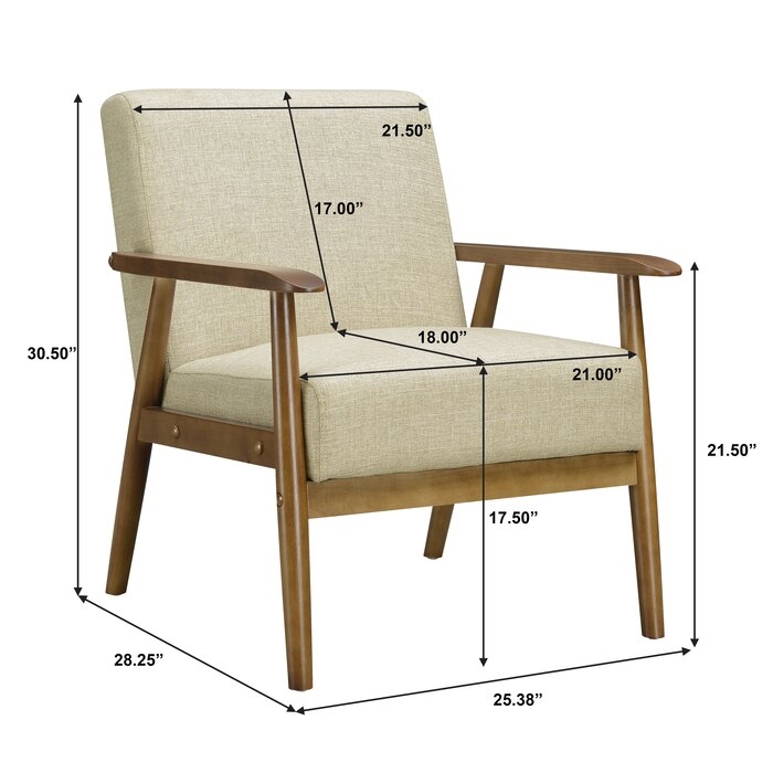 Jarin 25.38'' Wide Armchair - Image 6