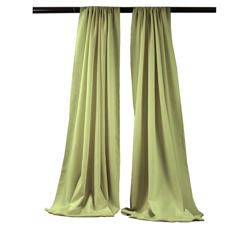 Angiens Solid Sheer Rod Pocket Curtain Panels (Set of 2) - Image 0