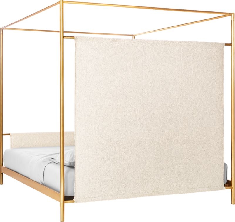 Odessa Shearling Canopy Bed King - Image 8