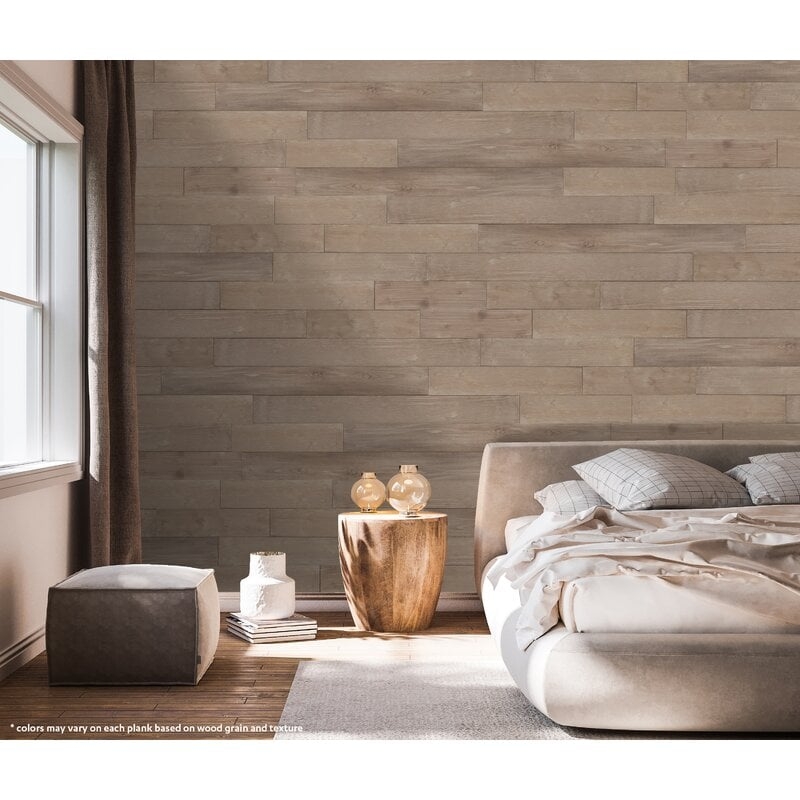5" x Varying Length Peel and Stick Reclaimed Wood Wall Paneling - Image 0