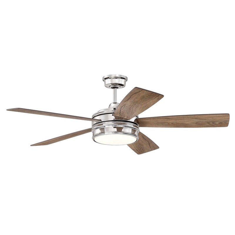 52" Winchcombe 5 - Blade LED Standard Ceiling Fan with Remote Control and Light Kit Included - Image 0