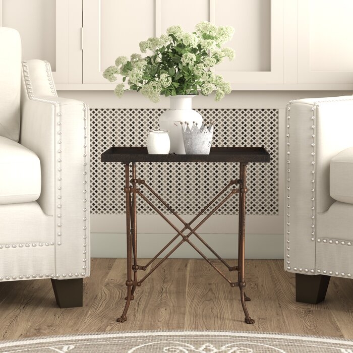 20" Metal Rectangle Accent Table - Image 7
