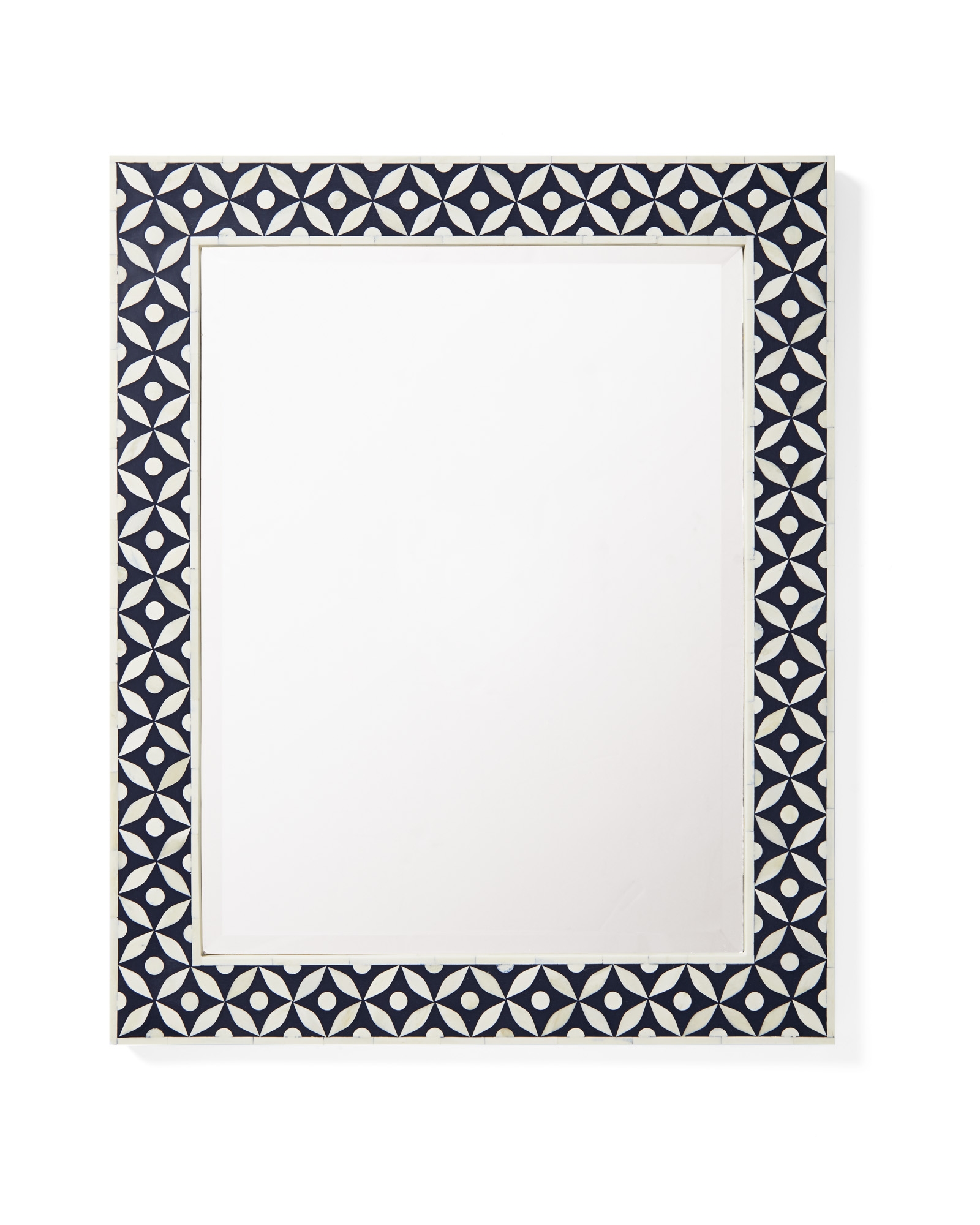 Portland Bone Inlay Mirror - Small - Blue - Image 0