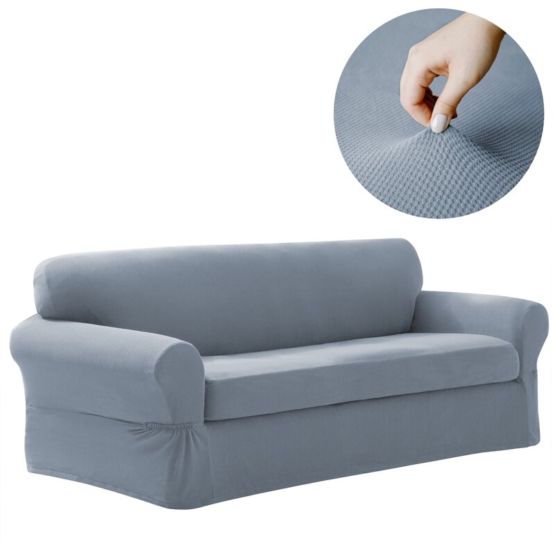 Box Cushion Sofa Slipcover - Image 0