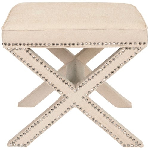 Palmer Ottoman - Taupe - Safavieh - Image 0