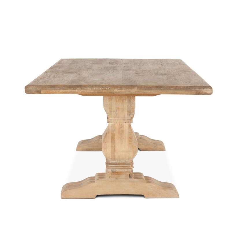 Katharine 108'' Mango Solid Wood Trestle Dining Table - Image 1