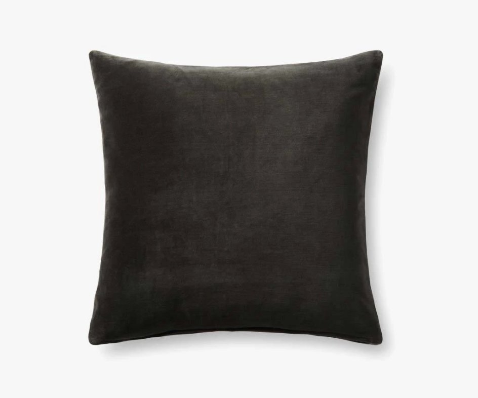 Loloi PILLOWS P0737 Charcoal / Grey 22" x 22" Cover w/Down - Image 0
