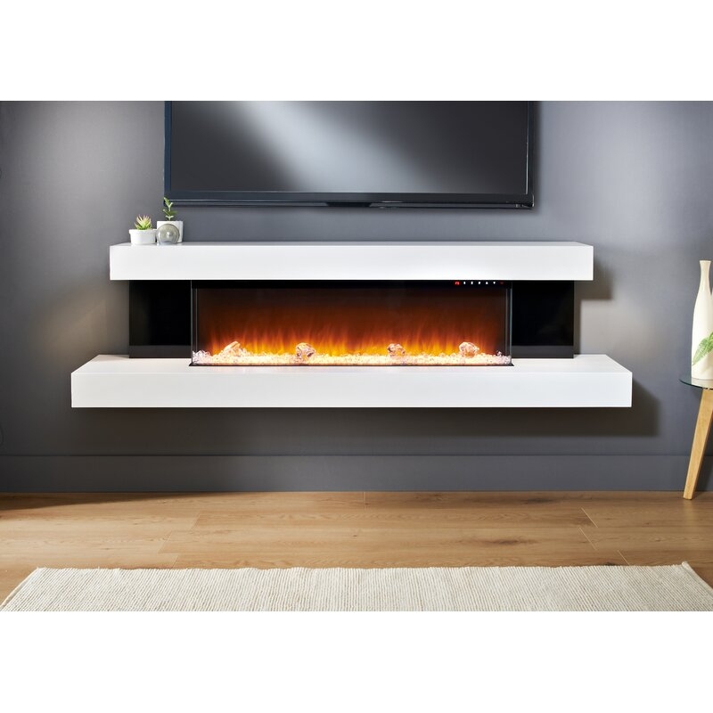 Tanessa 72'' W Surface Wall Mounted Electric Fireplace - Image 1