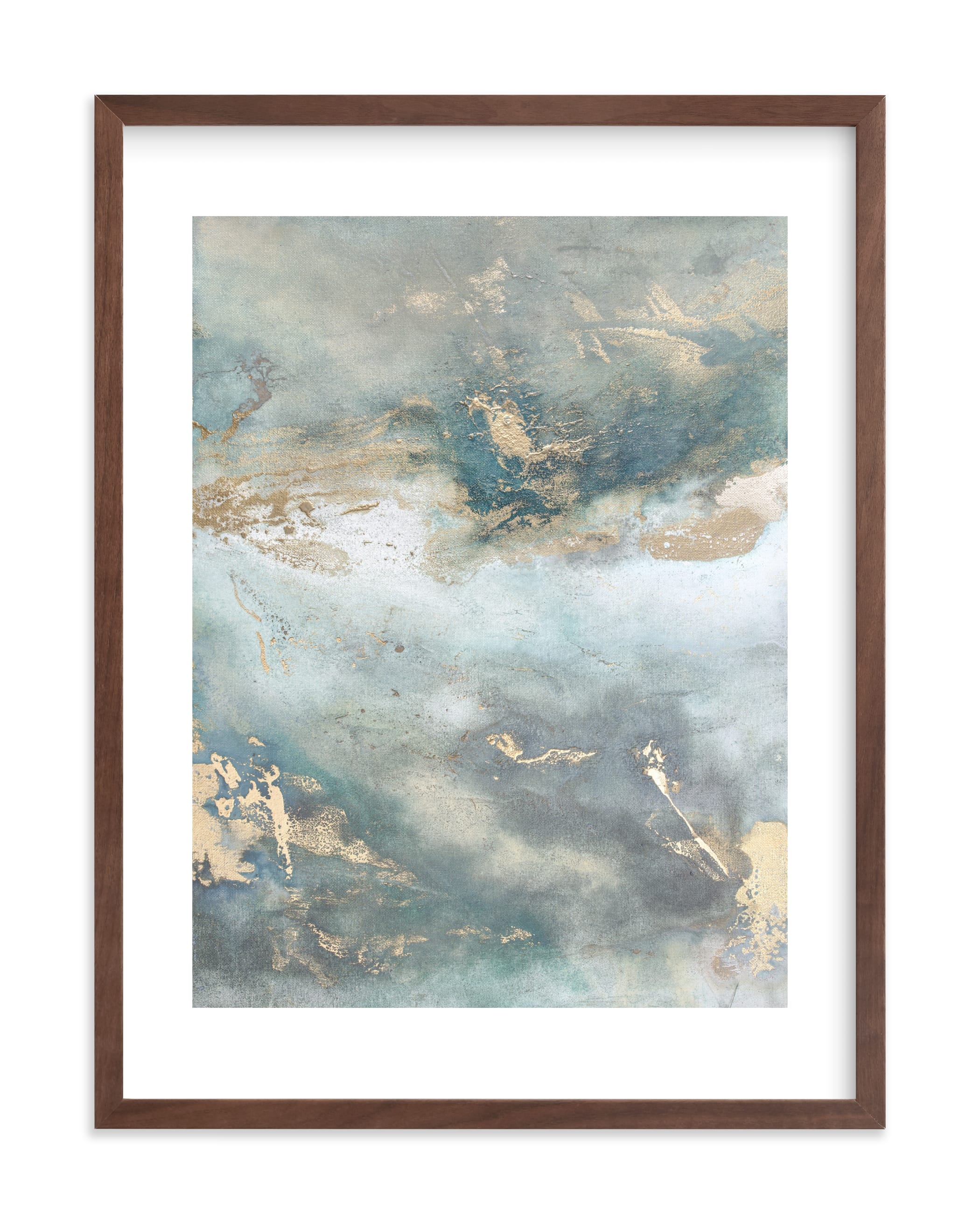 Luminous Smoke No. 2 Art Print - 18 x 24 - Walnut Wood Frame - White Border - Image 0