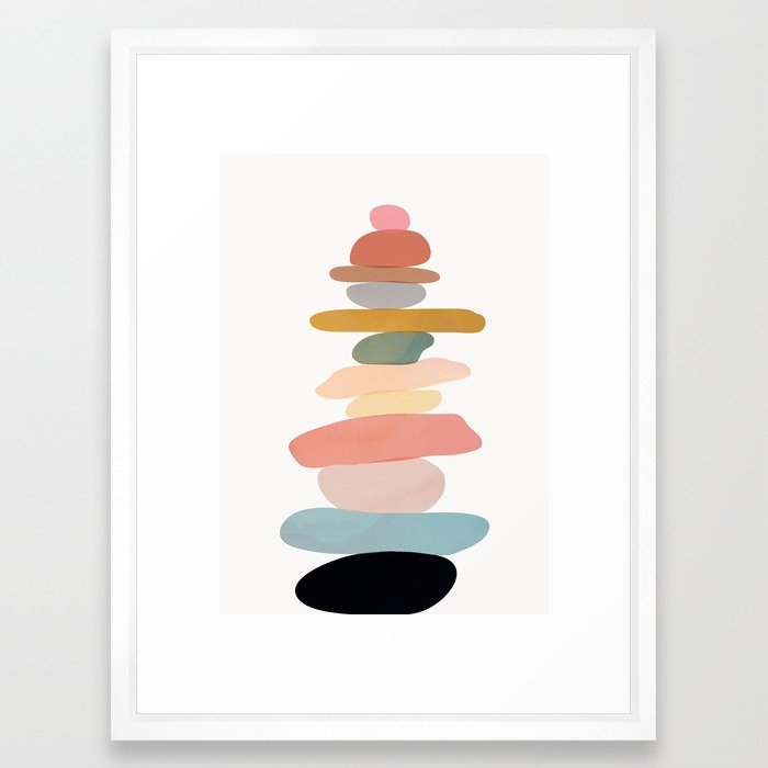 Balancing Stones 22 Framed Art Print - Image 0