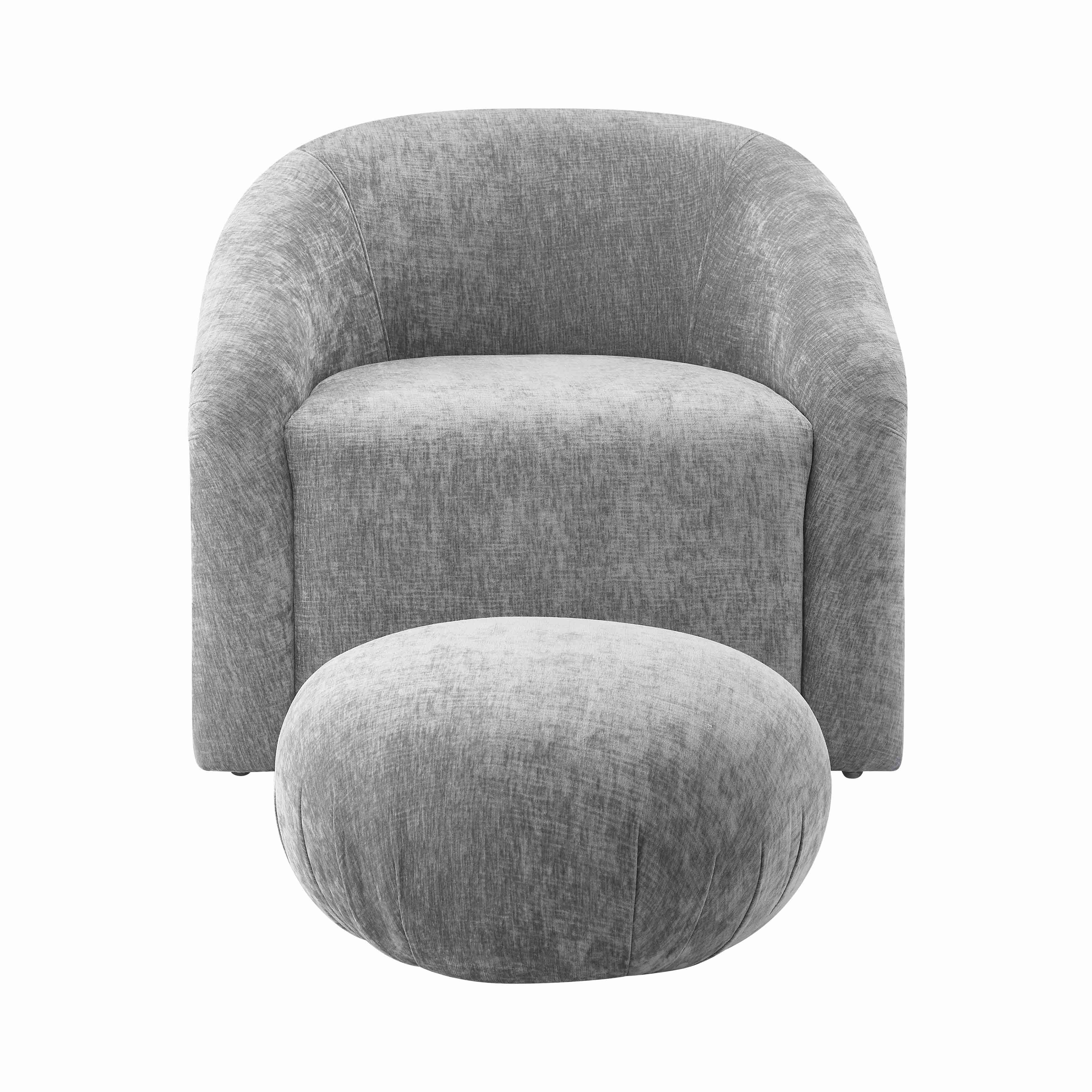Boboli Velvet Chair & Ottoman Set - Image 0