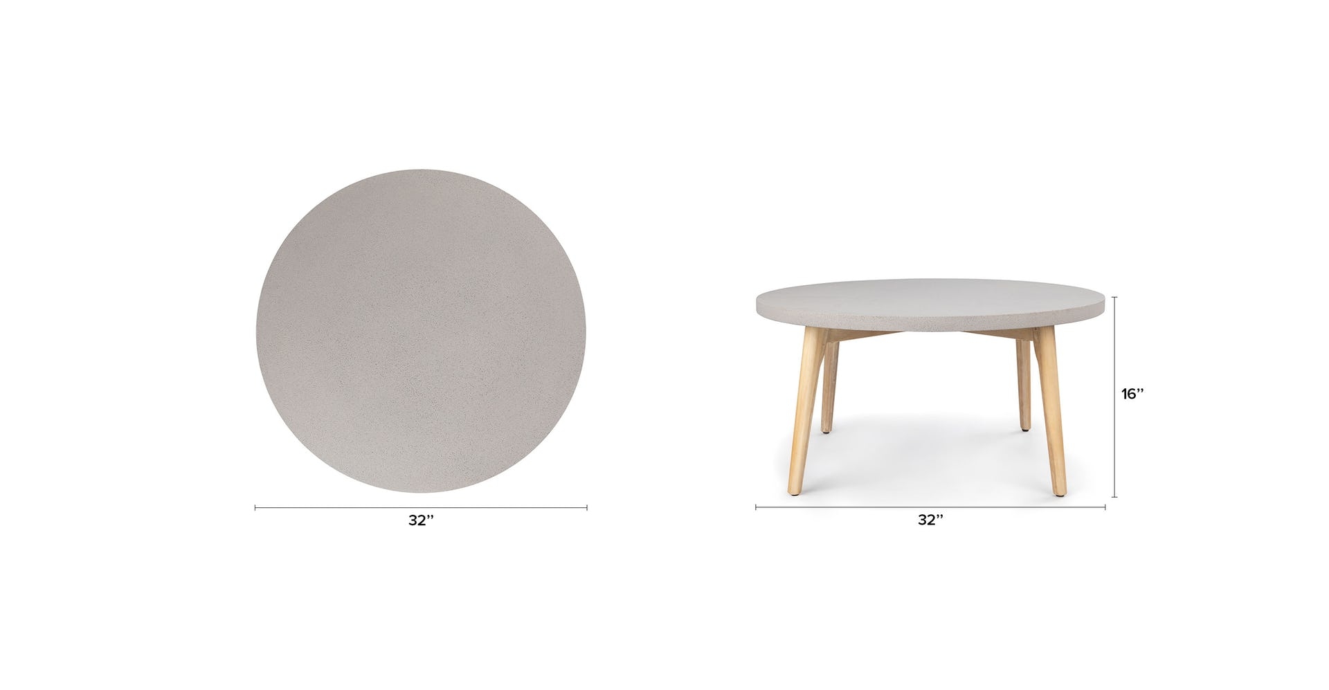 Atra Concrete Round Coffee Table - Image 4