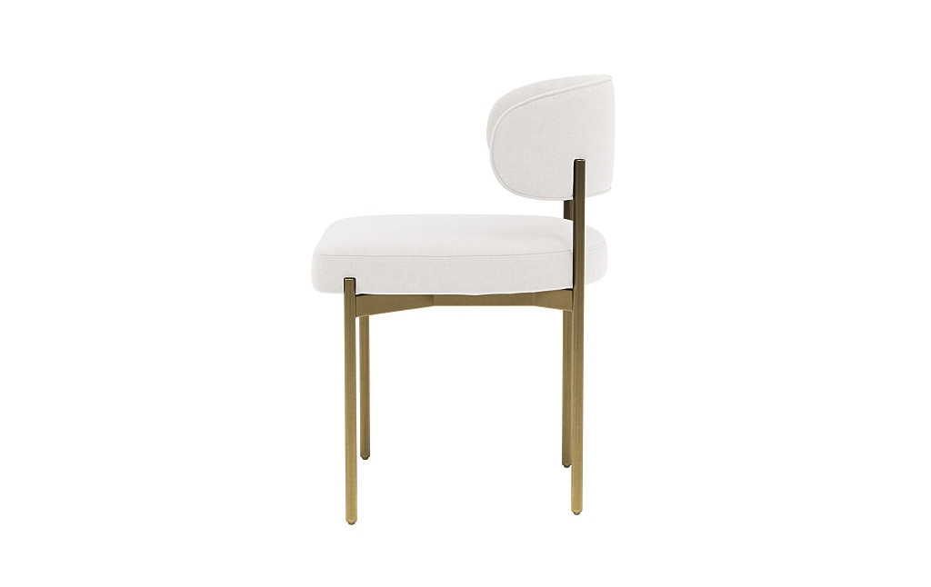 Hollis Metal Framed Upholstered Chair - Matte Brass Legs - Image 1
