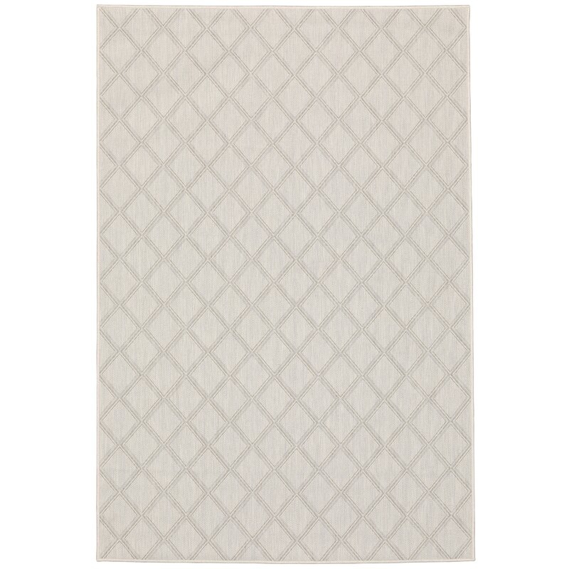 Sechura Geometric Ivory/Gray Indoor-Outdoor Area Rug - Image 0