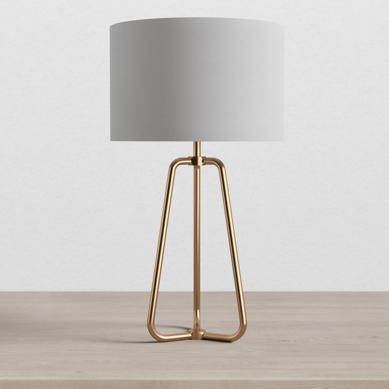 25.5" Table Lamp, Antique Brass - Image 0