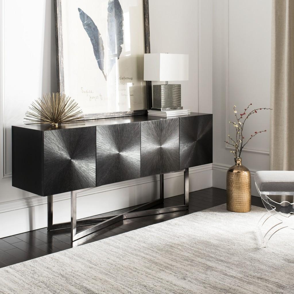 Zena Black Nickel Buffet - Wenge Oak - Arlo Home - Image 2