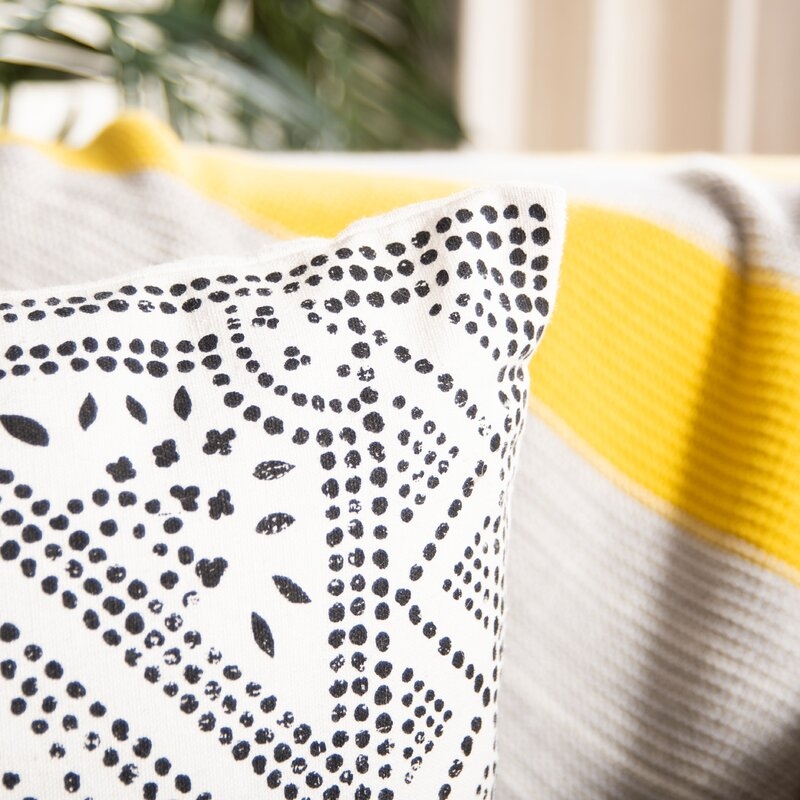 Swett Cotton Geometric Lumbar Pillow - Image 2