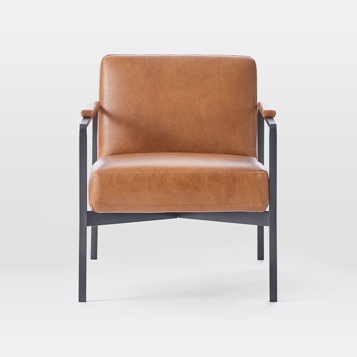 Highline Leather Chair, Leather, Dark Pewter - Image 2