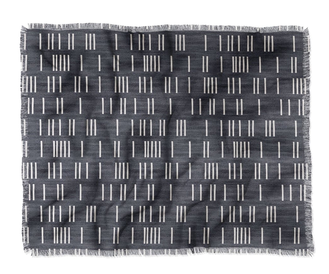 bogo denim mudcloth - throw blanket - Image 0