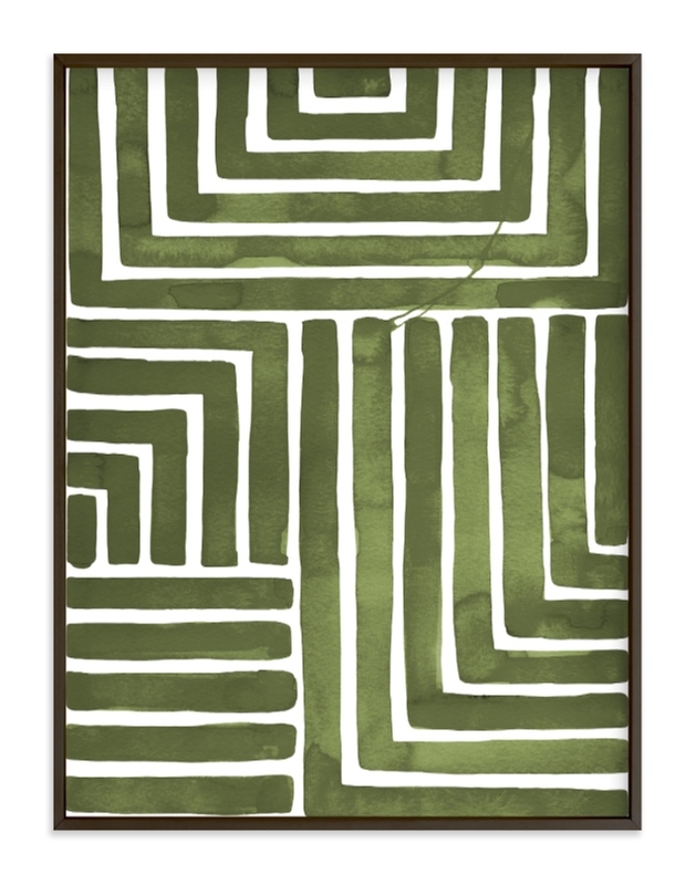 Hard & Soft by Kristine Sarley in Moss with Classic Rich Black Wood Frame and No Matte - 30"x40" - Image 0