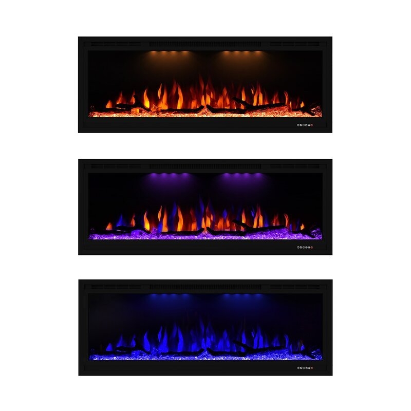 Recessed Wall Mounted Electric Fireplace - Image 1