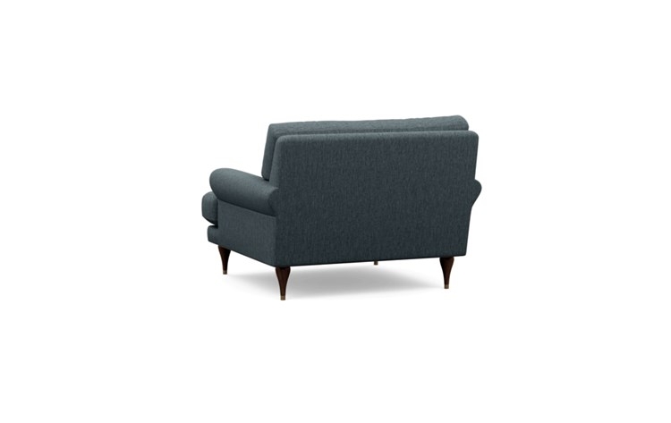 MAXWELL Accent Chair - Rain Cross Weave fabric/Oiled Walnut with Brass Cap Stiletto Leg - Image 2