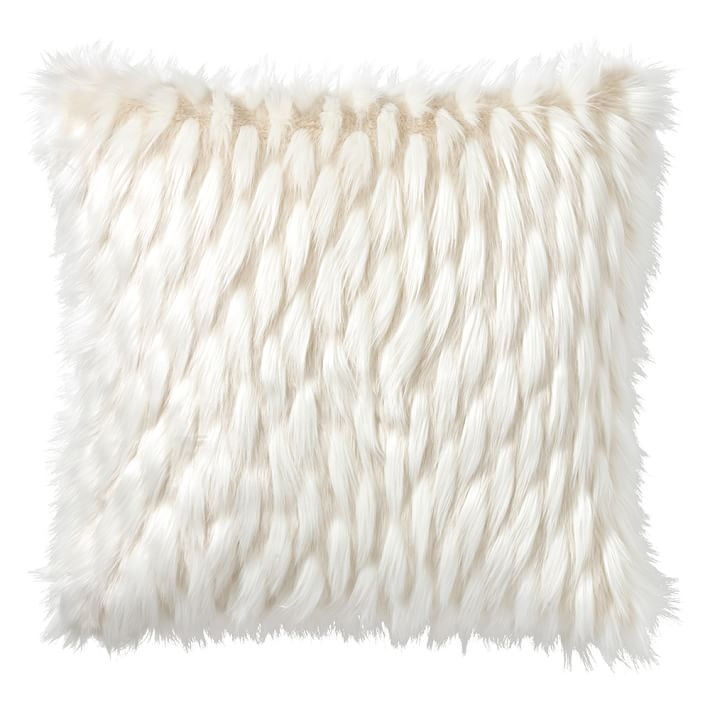 Faux-Fur Pillow Cover, 26x26", Winter Fox - Image 0