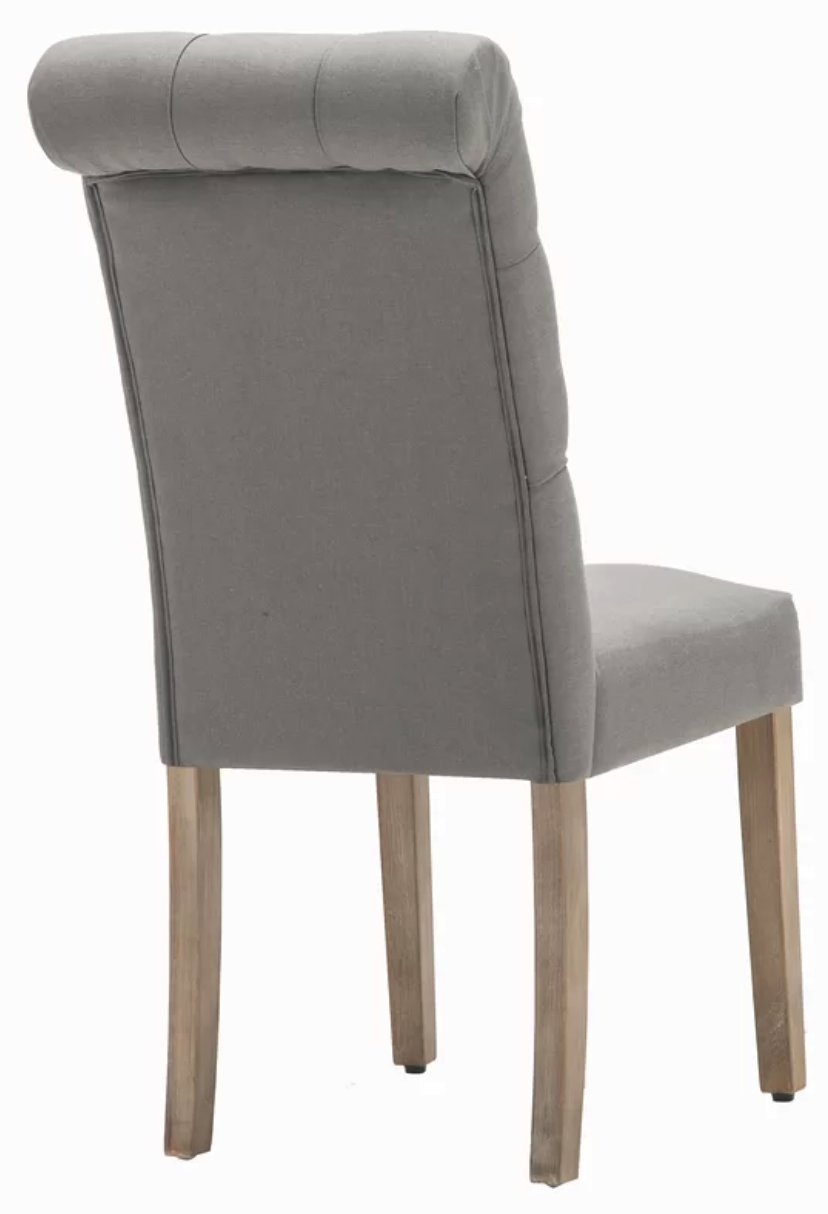 Bushey Roll Top Tufted Modern Upholstered Dining Chair, Set of 2 - Image 2