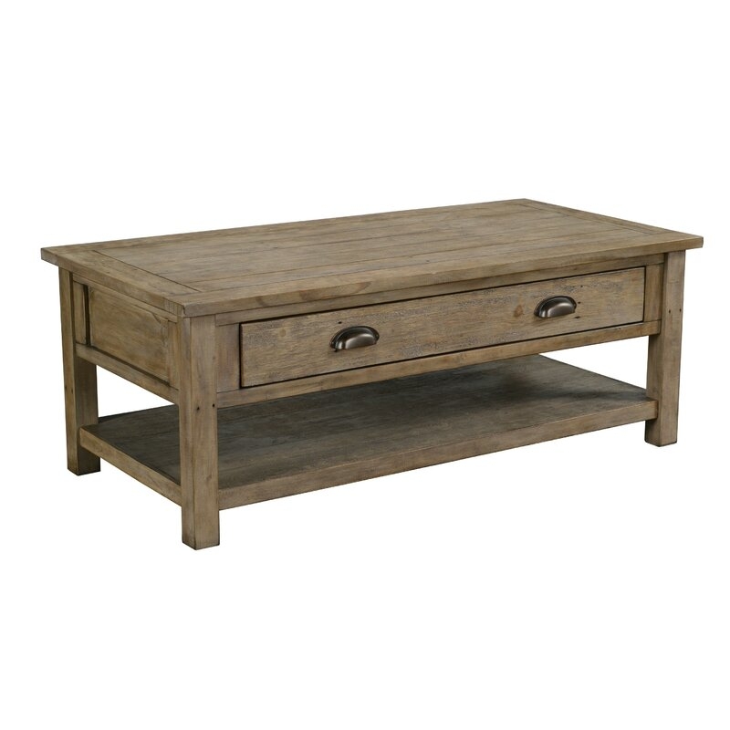 Enfield Driftwood Coffee Table with Storage - Image 0