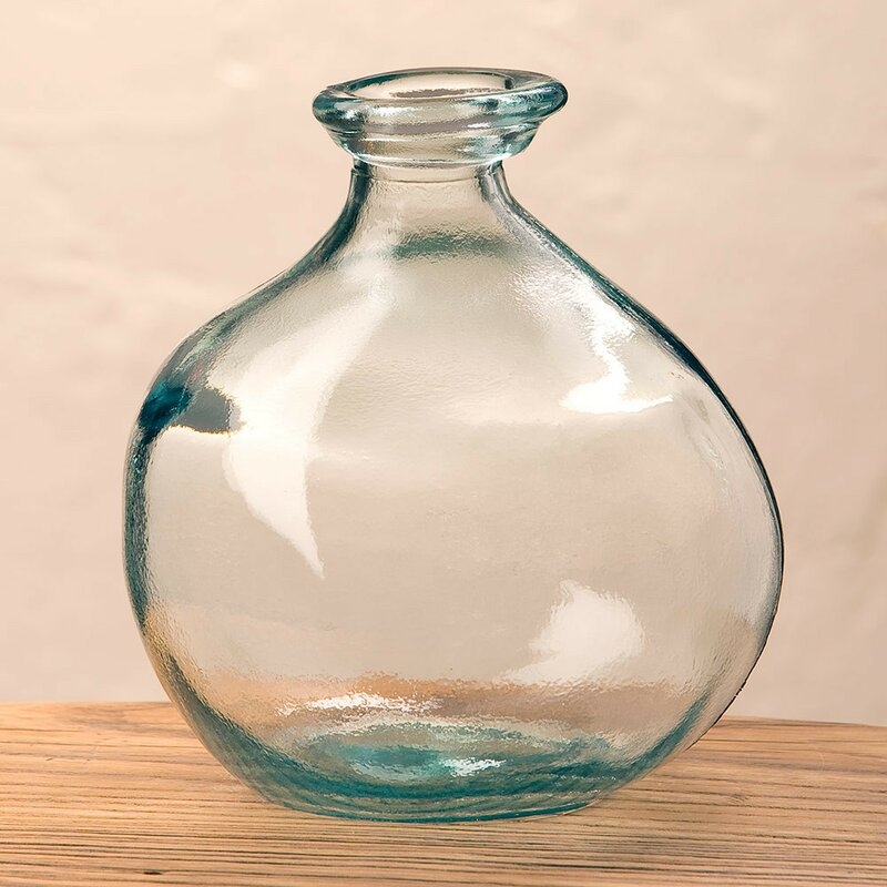 Melvin Modern Bubble Recycled 7" Glass Table Vase - Image 0