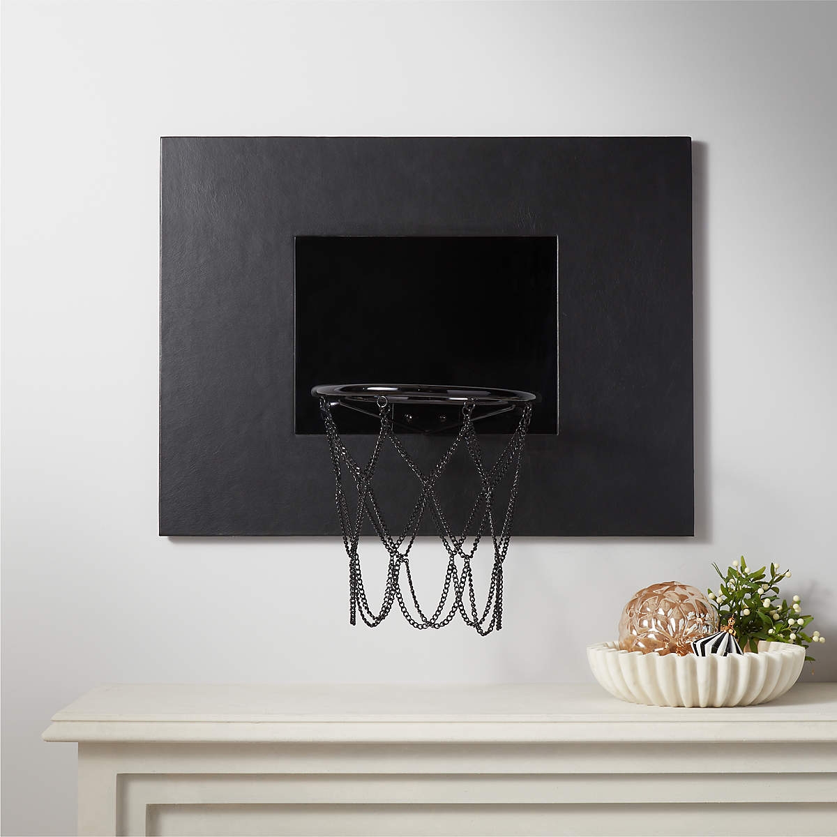 Navy Leather And Copper Basketball Hoop - Image 8