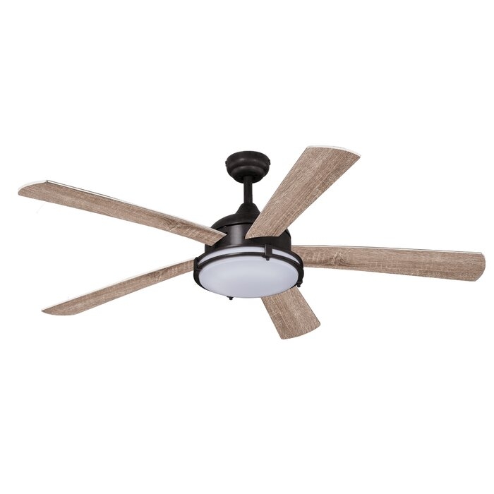 52" Heatherstone 5 - Blade LED Standard Ceiling Fan with Remote Control and Light Kit Included - Image 0